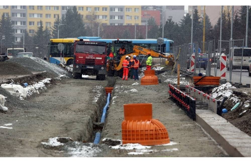 Foto: Modernizácia električkových tratí v Košiciach, prvoradá je križovatka Ipeľská