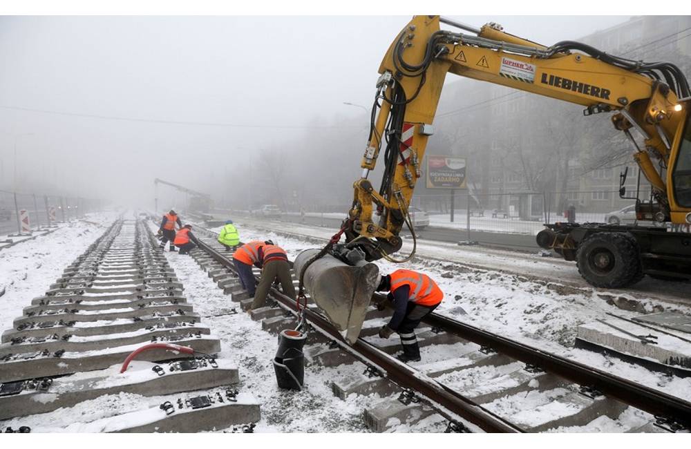 Foto: Práca na stavbe modernizácie električkových tratí napreduje, mala by byť dokončená do augusta 2018