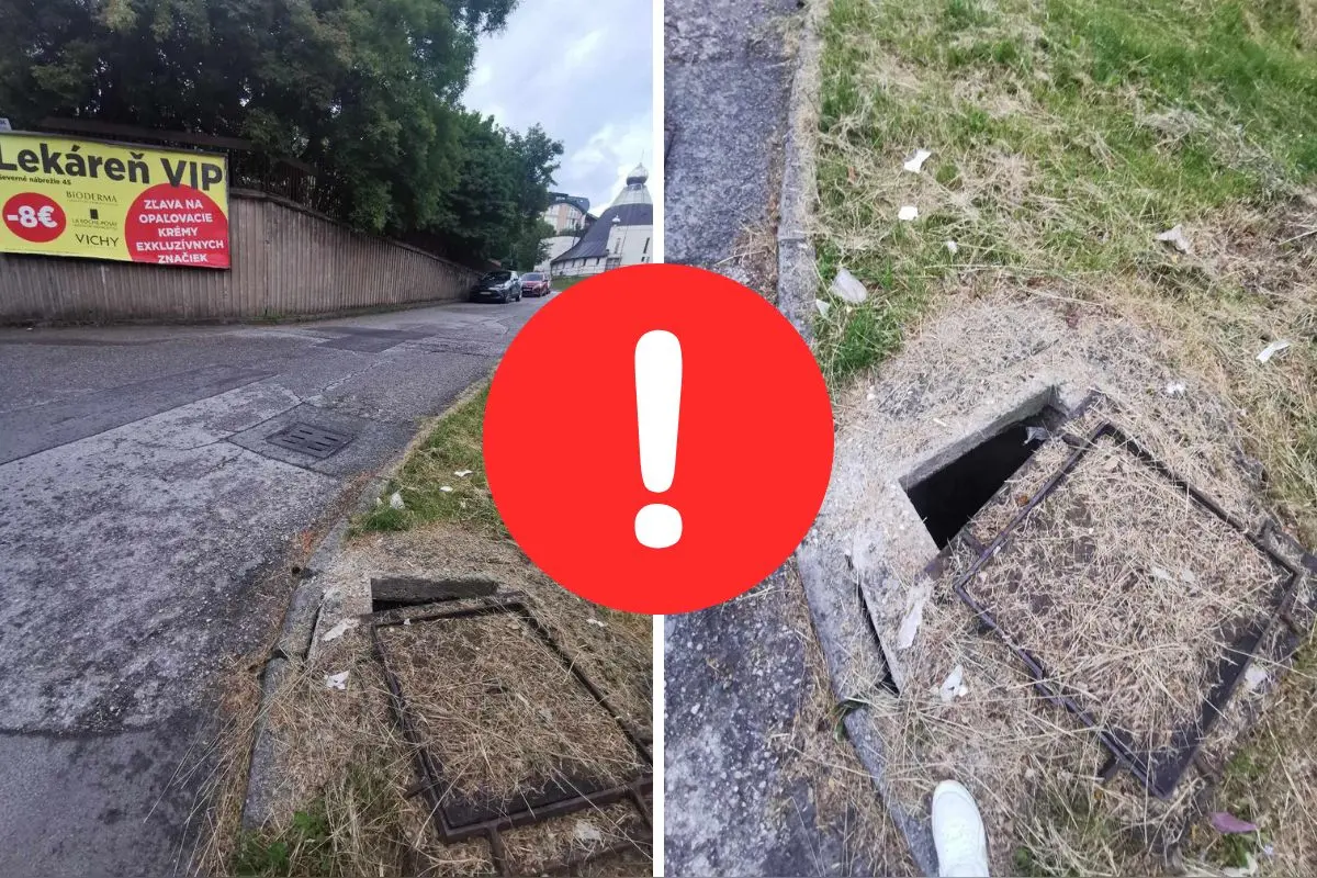 Ak sa vám na tomto mieste stane úraz, k lekárovi to nemáte ďaleko. Furčania upozorňujú na odkryté kanály pri poliklinike