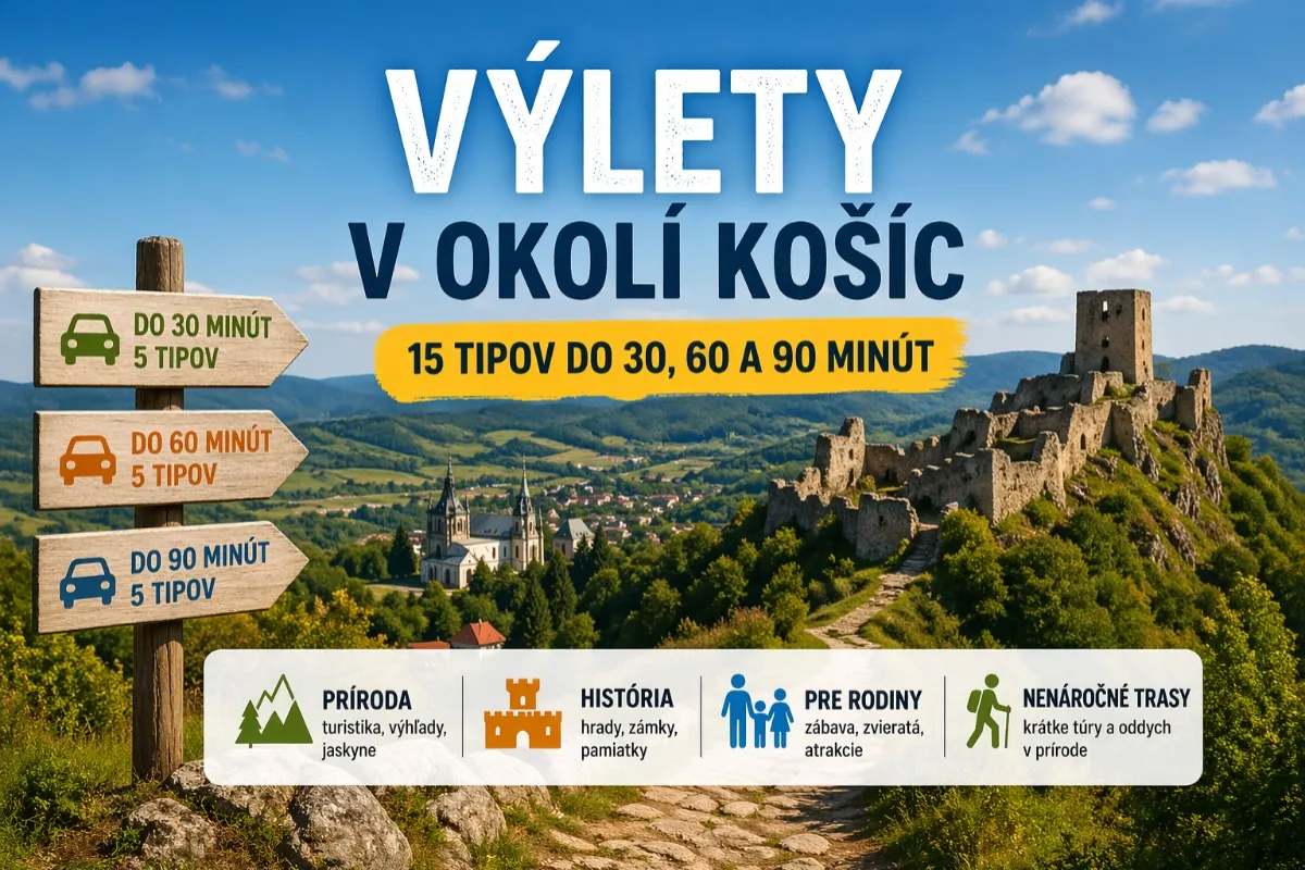 Výlety v okolí Košíc: 15 tipov do 30, 60 a 90 minút