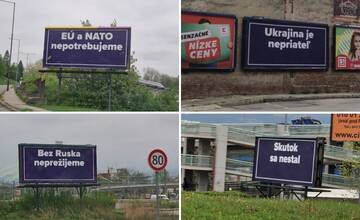 Ostrá predvolebná kampaň: „Proruské“ billboardy majú byť pre Slovensko zrkadlom