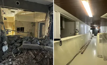 FOTO: Plienkam na zatekajúcich oknách je koniec. Z neonatologického oddelenia v Košiciach je stavenisko, už sa mení
