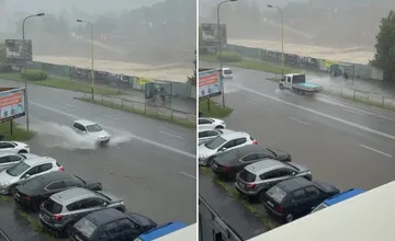 VIDEO: Diaľnica medzi Košicami a Prešovom skončila pod vodou, voda zaplavila aj cesty v meste
