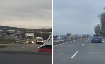 Za odbočkou na košické letisko smerom do centra blokujú cestu zrazené autá, v kolónach stratíte až 20 minút