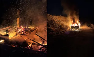 VIDEO: Horúca noc na východe: Auto, bytovka aj chata v plameňoch