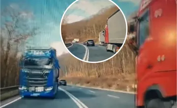 VIDEO: Zábery, z ktorých mrazí: Nebezpečné predbiehanie kamiónu na Dargove stálo vodiča takmer život