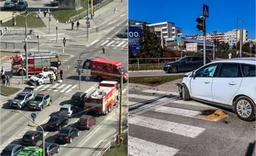 Na problémovej križovatke v Košiciach sa zrazili dve vozidlá, zasahovali záchranné zložky. Jeden úsek bol neprejazdný 