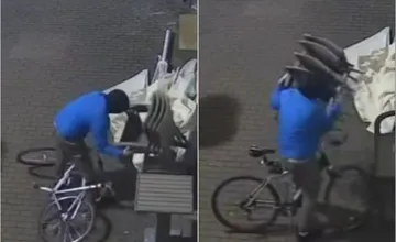 VIDEO: Michalovské Rosso pátra, neznámy muž sa ulakomil na nové stoličky, uprostred noci si ich odviezol na bicykli