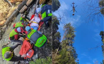 FOTO: Na Bielu sobotu zasahovali v Slovenskom raji záchranári aj vrtuľník, zranili sa dve turistky