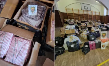 FOTO: Gucci, Nike aj Prada. Na košickej R4 zastavili dodávku plnú fejkového oblečenia, kabeliek a doplnkov