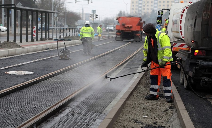 Práce na stavbe modernizácie električkových tratí v Košiciach, foto 3