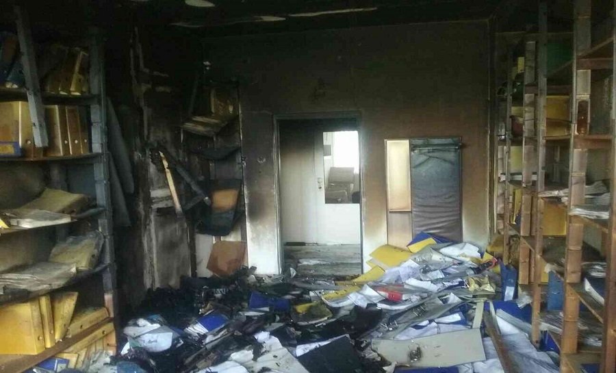 Požiar administratívnej budovy Nad Jazerom, foto 2