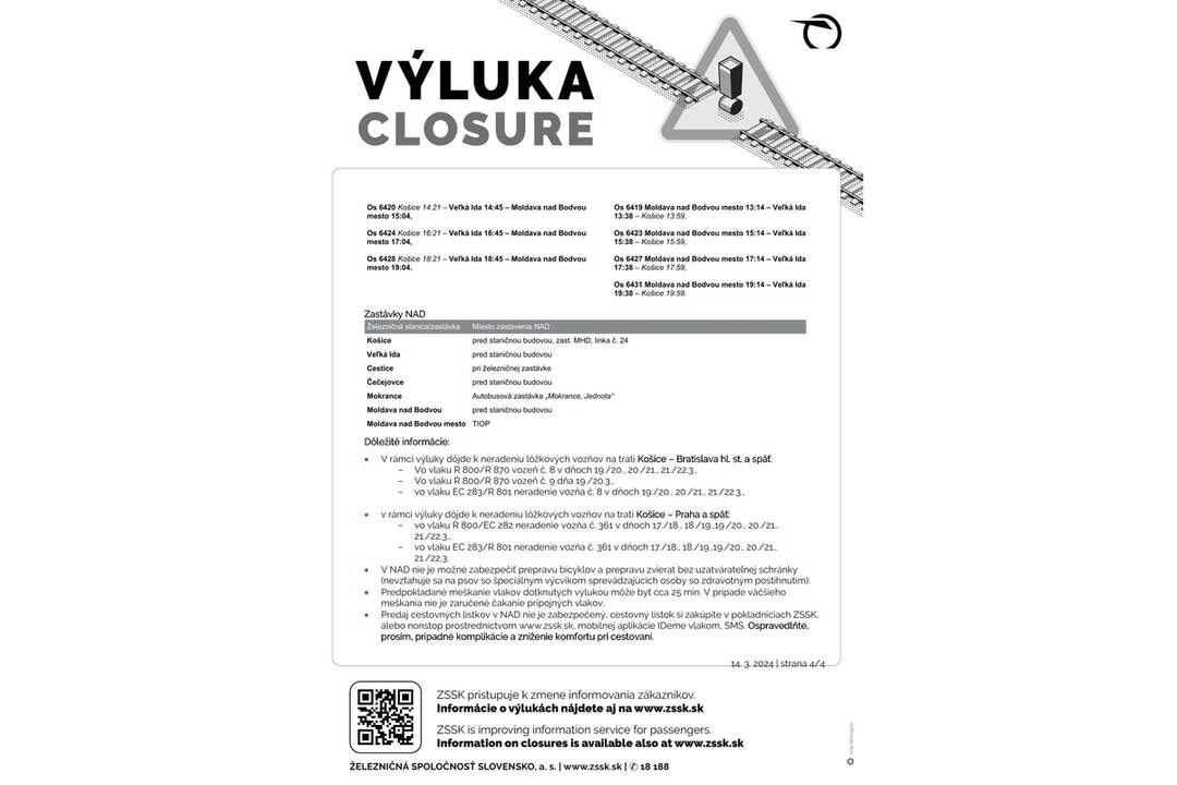 FOTO: Výluky vlakov v Košickom kraji (12. týždeň), foto 4