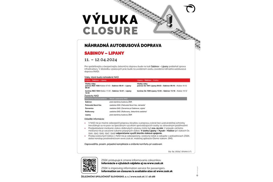 FOTO: Výluky vlakov v Košickom kraji (14. týždeň), foto 2