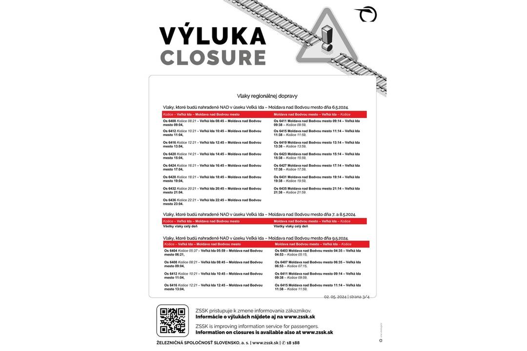 FOTO: Výluky vlakov v Košickom kraji (19. týždeň), foto 3