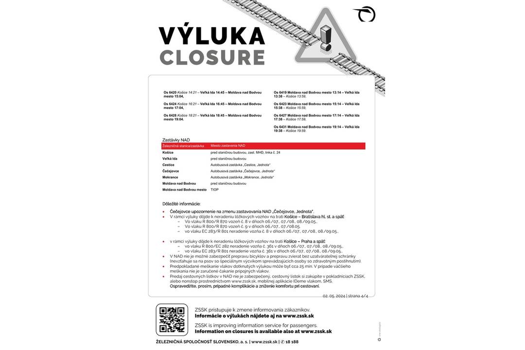 FOTO: Výluky vlakov v Košickom kraji (19. týždeň), foto 5