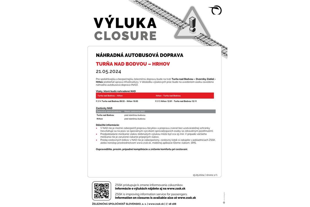 FOTO: Výluky vlakov na východe Slovenska (21. týždeň), foto 6