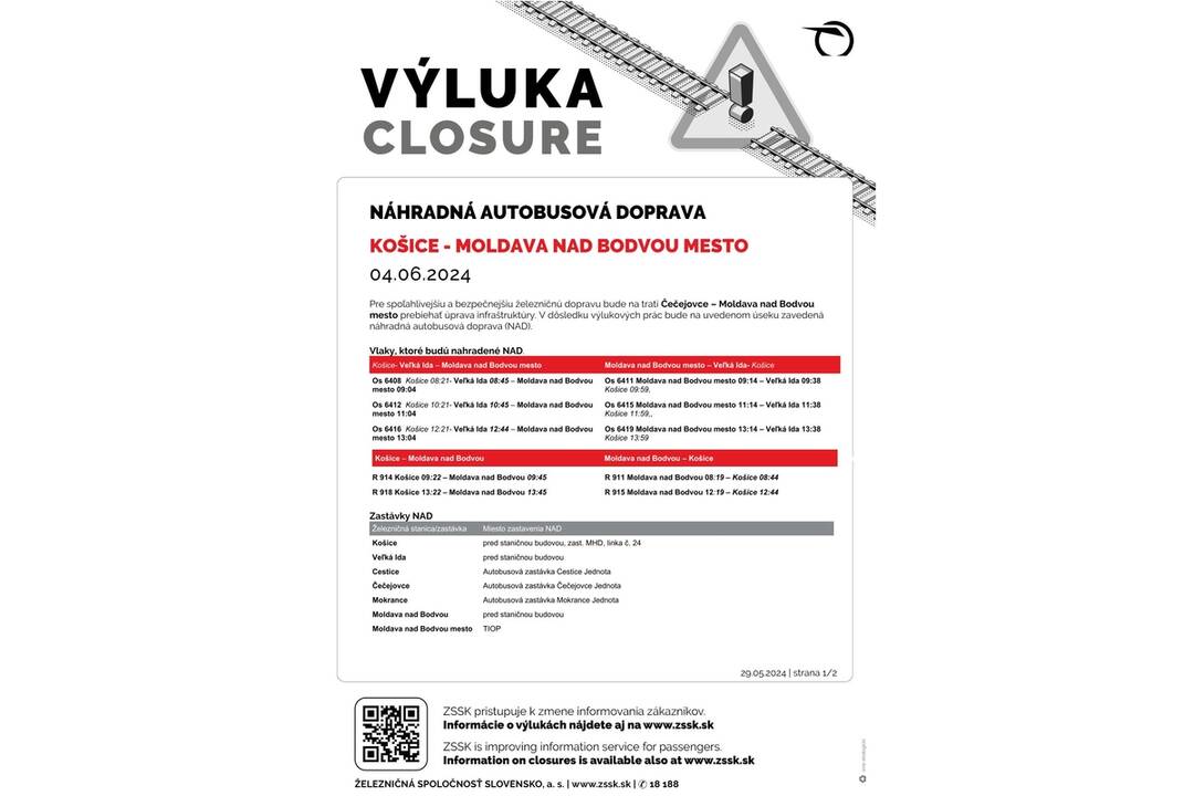 FOTO: Výluky vlakov v Košickom kraji (23. týždeň), foto 2