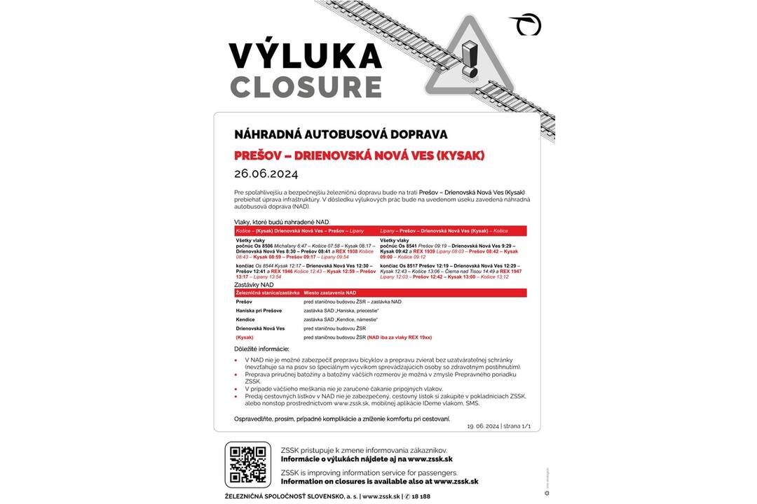 FOTO: Výluky vlakov v Košickom kraji (26. týždeň), foto 2