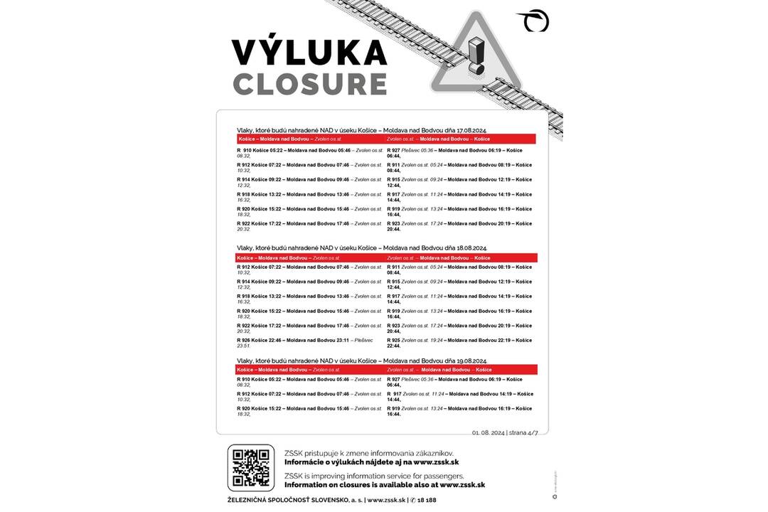 FOTO: Výluky vlakov na trati medzi Košicami a Moldavou nad Bodvou, foto 4