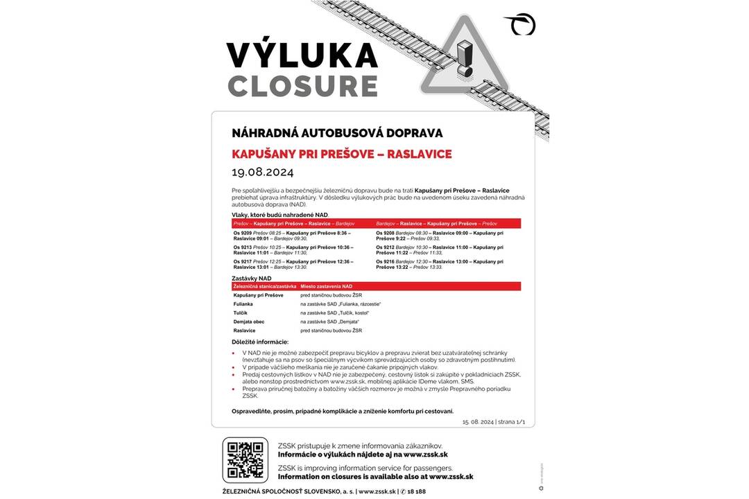 FOTO: Výluky vlakov na východe Slovenska (34. týždeň), foto 6