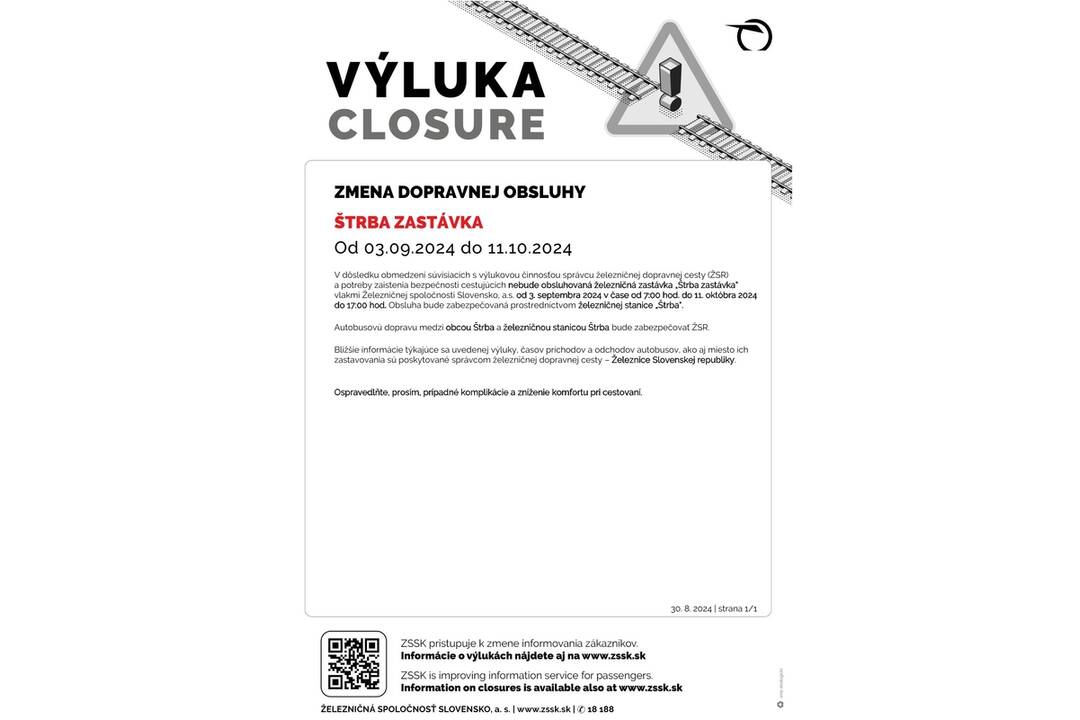 FOTO: Výluky vlakov v Košickom kraji (36. týždeň), foto 3