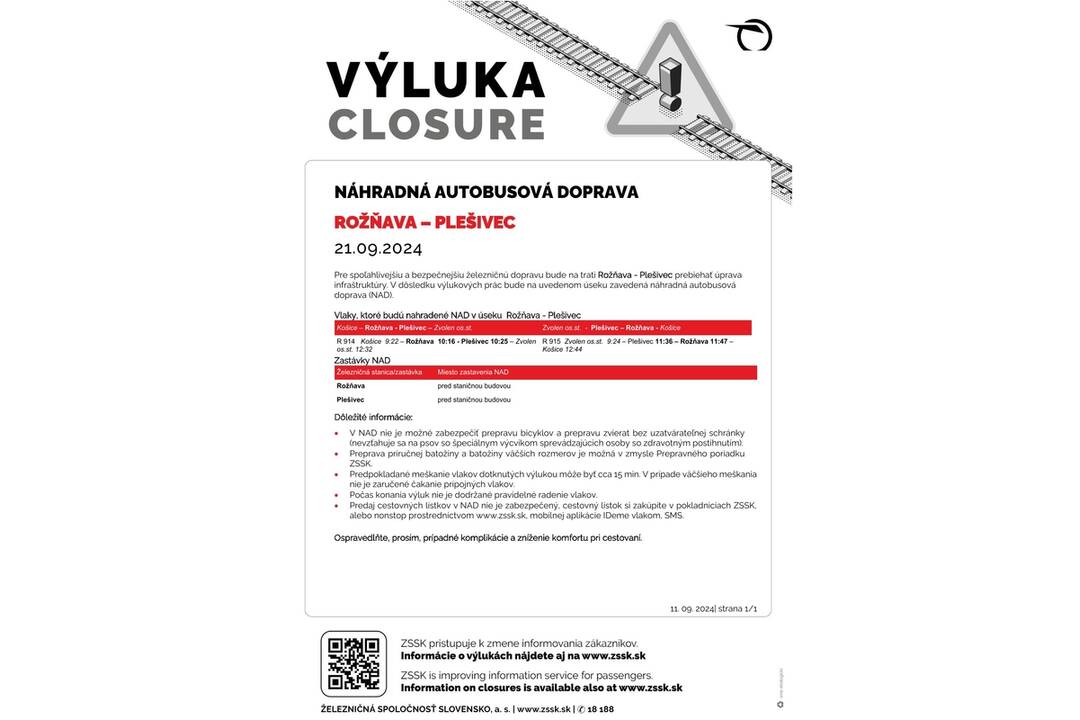 FOTO: Výluky vlakov v Košickom kraji (38. týždeň), foto 13