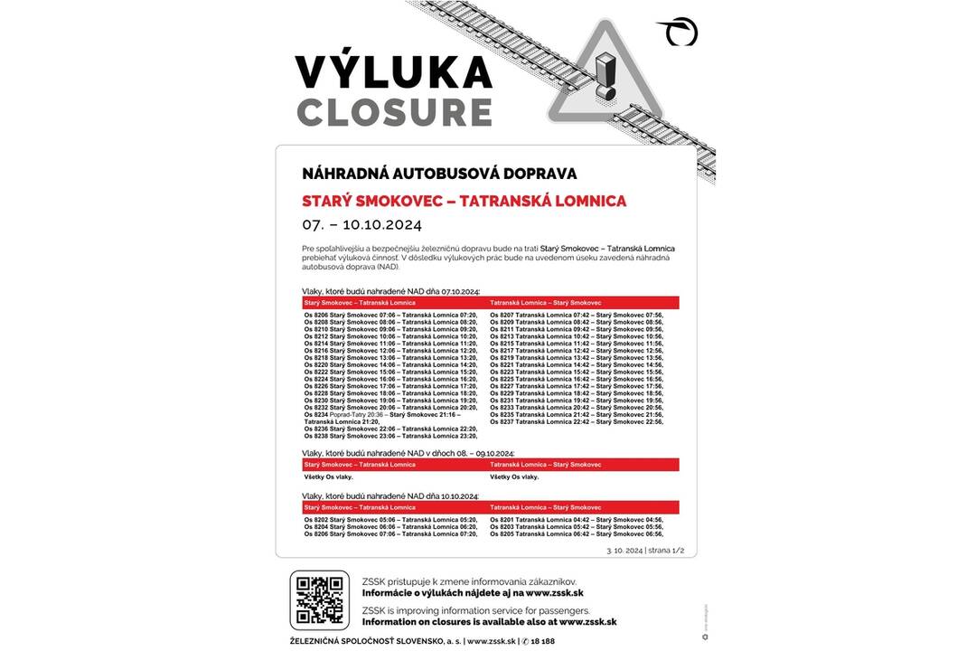 FOTO: Výluky vlakov v Košickom kraji (41. týždeň), foto 3