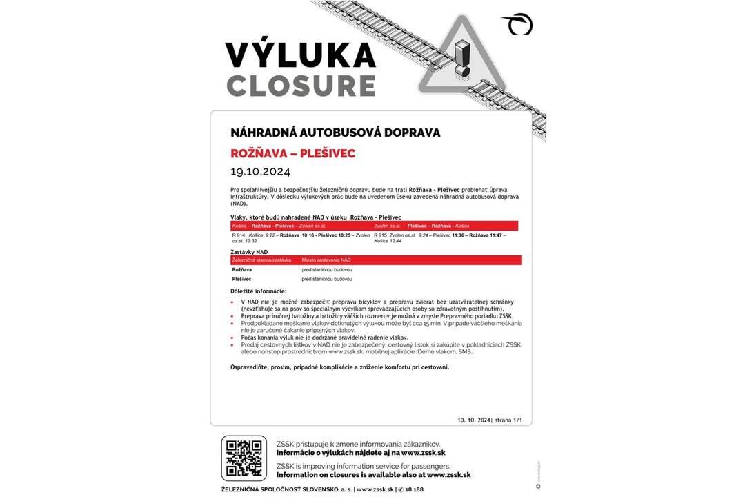 FOTO: Výluky vlakov v Košickom kraji (42. týždeň), foto 11