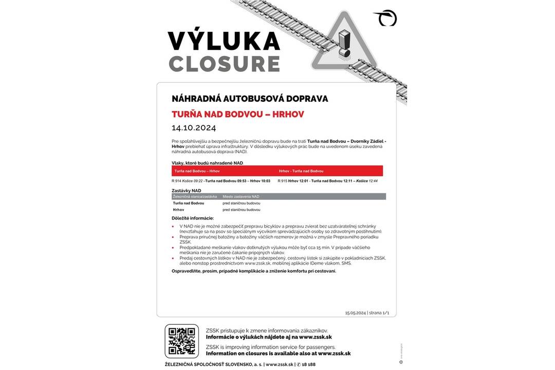 FOTO: Výluky vlakov v Košickom kraji (42. týždeň), foto 5