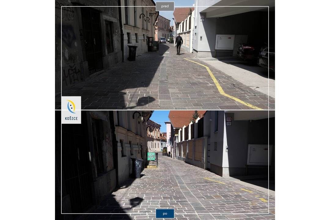 Obnovená dlažba na Vrátnej ulici v Košiciach, foto 2