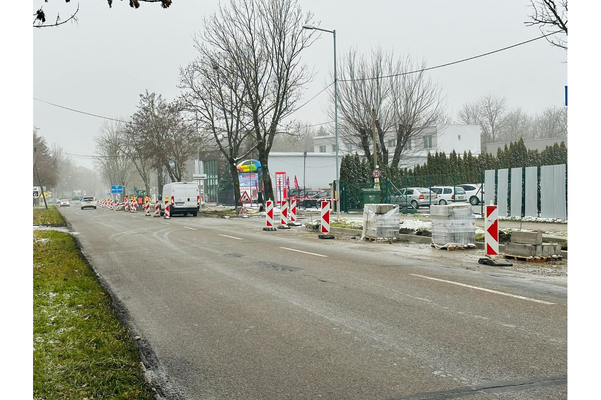 FOTO: V Michalovciach prebieha výstavba novej cyklotrasy, foto 2