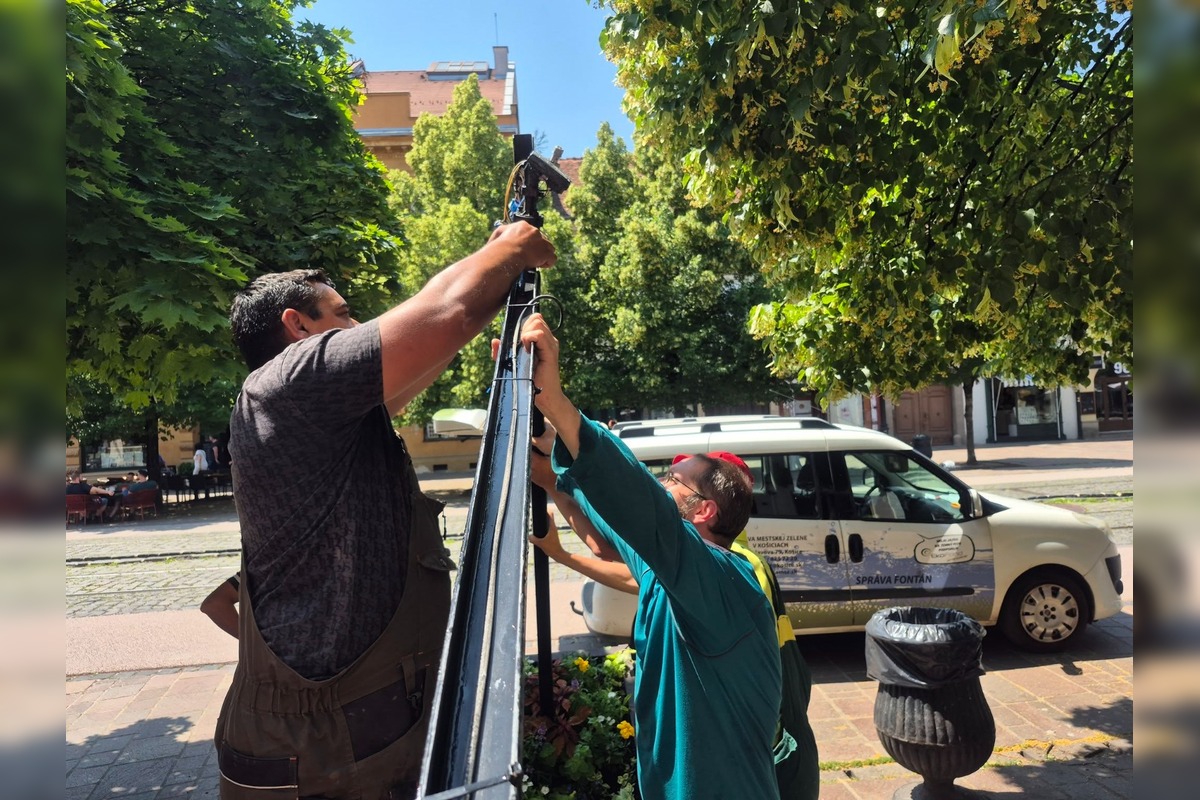FOTO: Vodná hmla a osvieženie v centre Košíc, foto 3