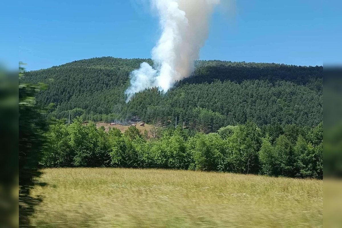 FOTO: V Richnave začal horieť les, na miesto smerovali desiatky hasičov, foto 1