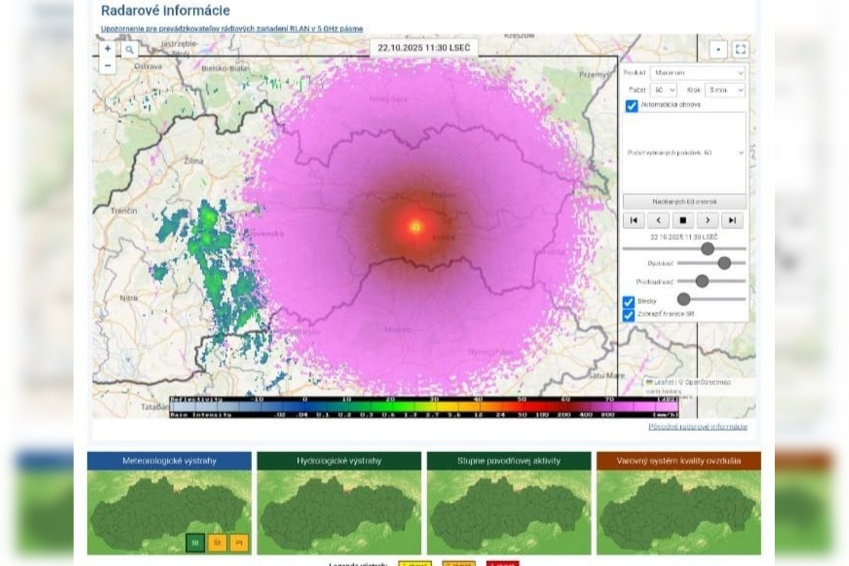 FOTO: Chyba na radare SHMÚ vyľakala ľudí, foto 4