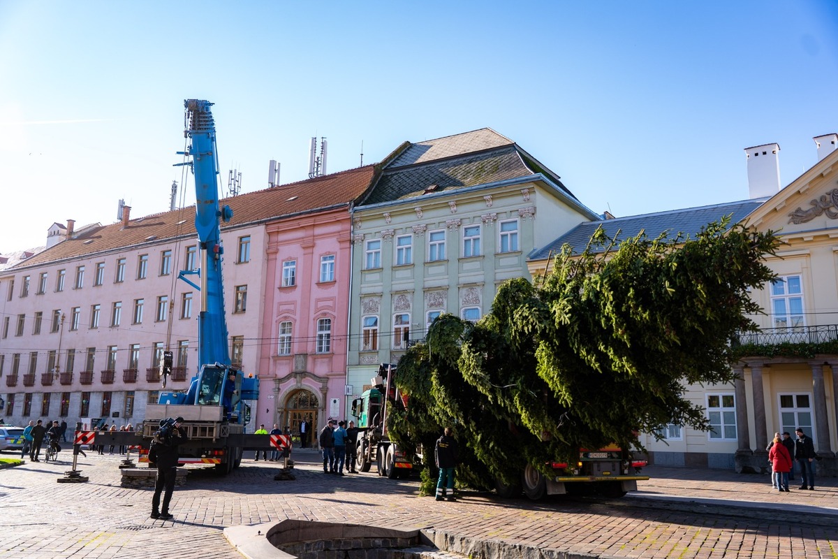 FOTO: V Košiciach už stoja prvé vianočné stromčeky, foto 14