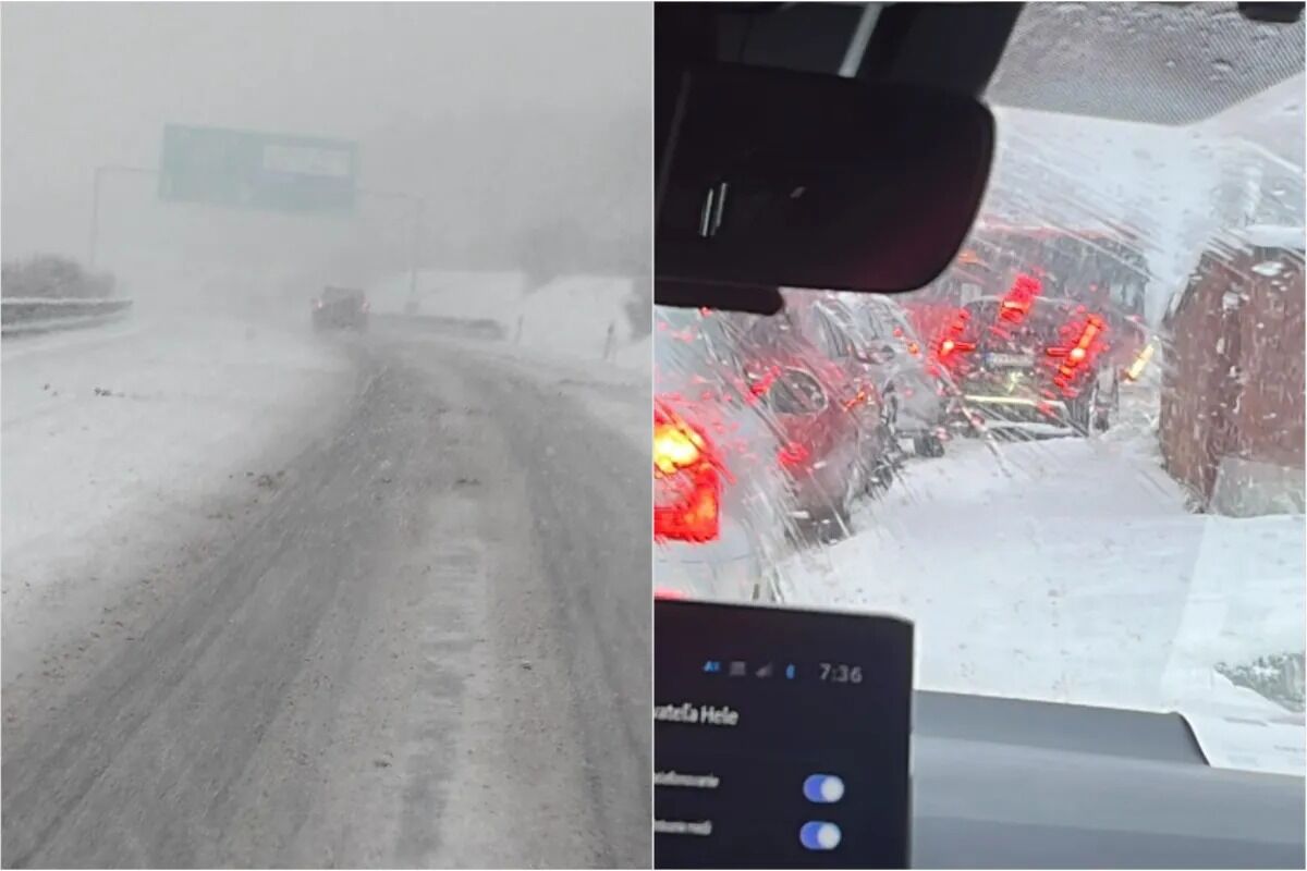 FOTO: Prvý sneh dorazil. Chaos na východe, kolóny na severe, juh stále čaká, foto 1