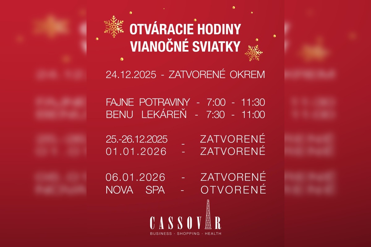 FOTO: Otváracie hodiny košických nákupných centier, foto 4