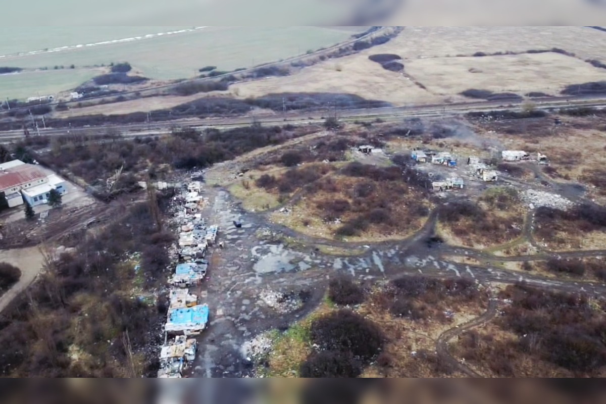 FOTO: Dronový pohľad na nelegálnu osadu na sídlisku Nad jazerom, foto 1