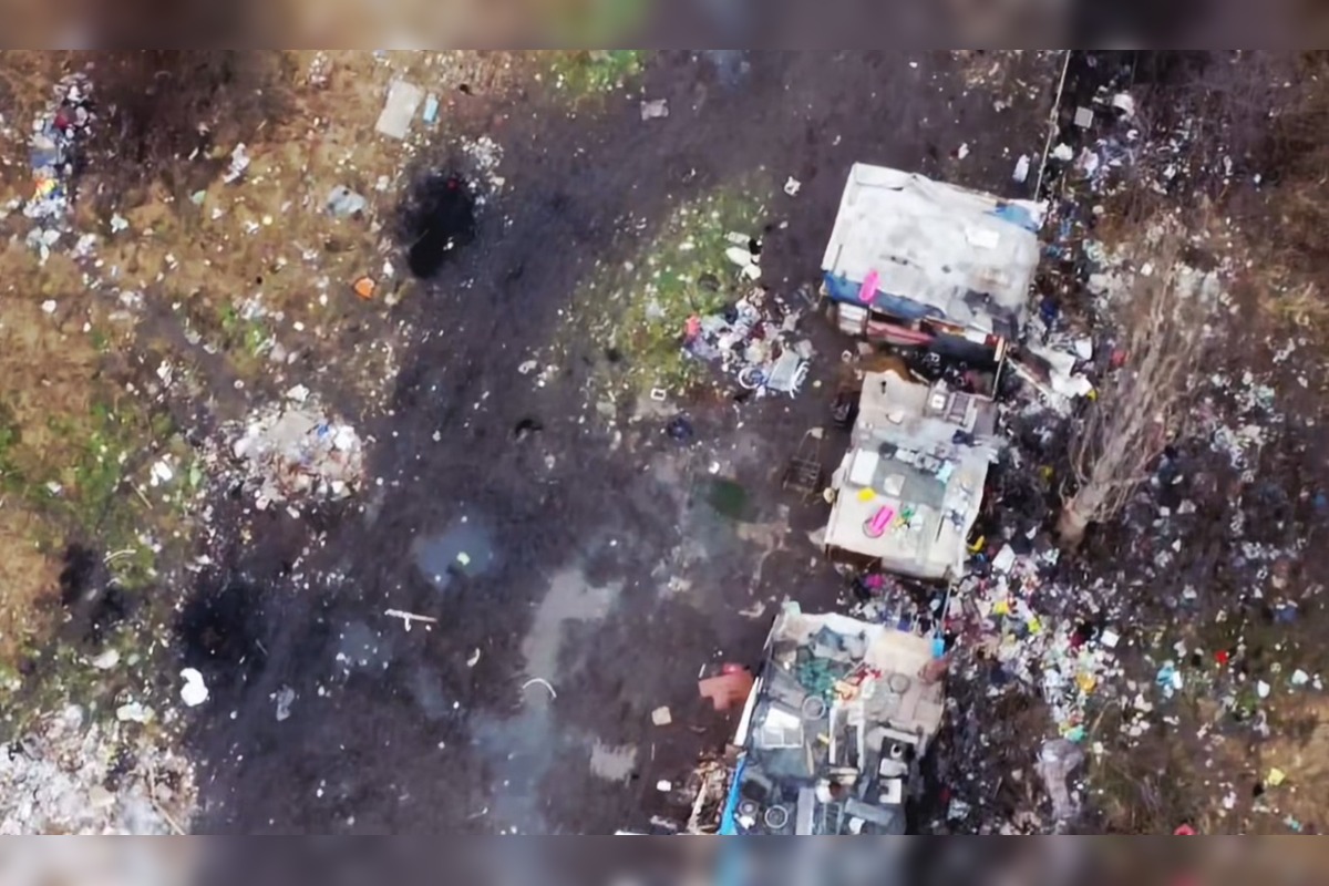 FOTO: Dronový pohľad na nelegálnu osadu na sídlisku Nad jazerom, foto 2