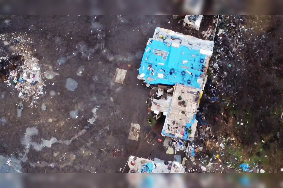 FOTO: Dronový pohľad na nelegálnu osadu na sídlisku Nad jazerom, foto 3