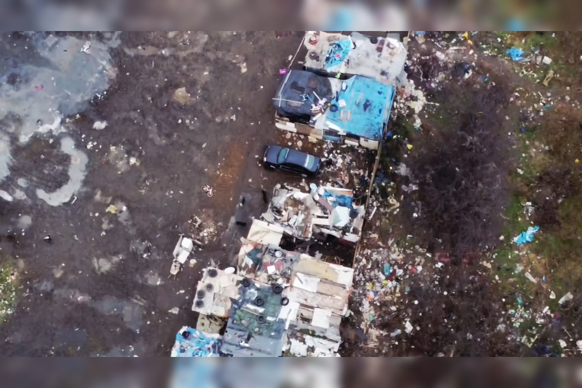 FOTO: Dronový pohľad na nelegálnu osadu na sídlisku Nad jazerom, foto 4