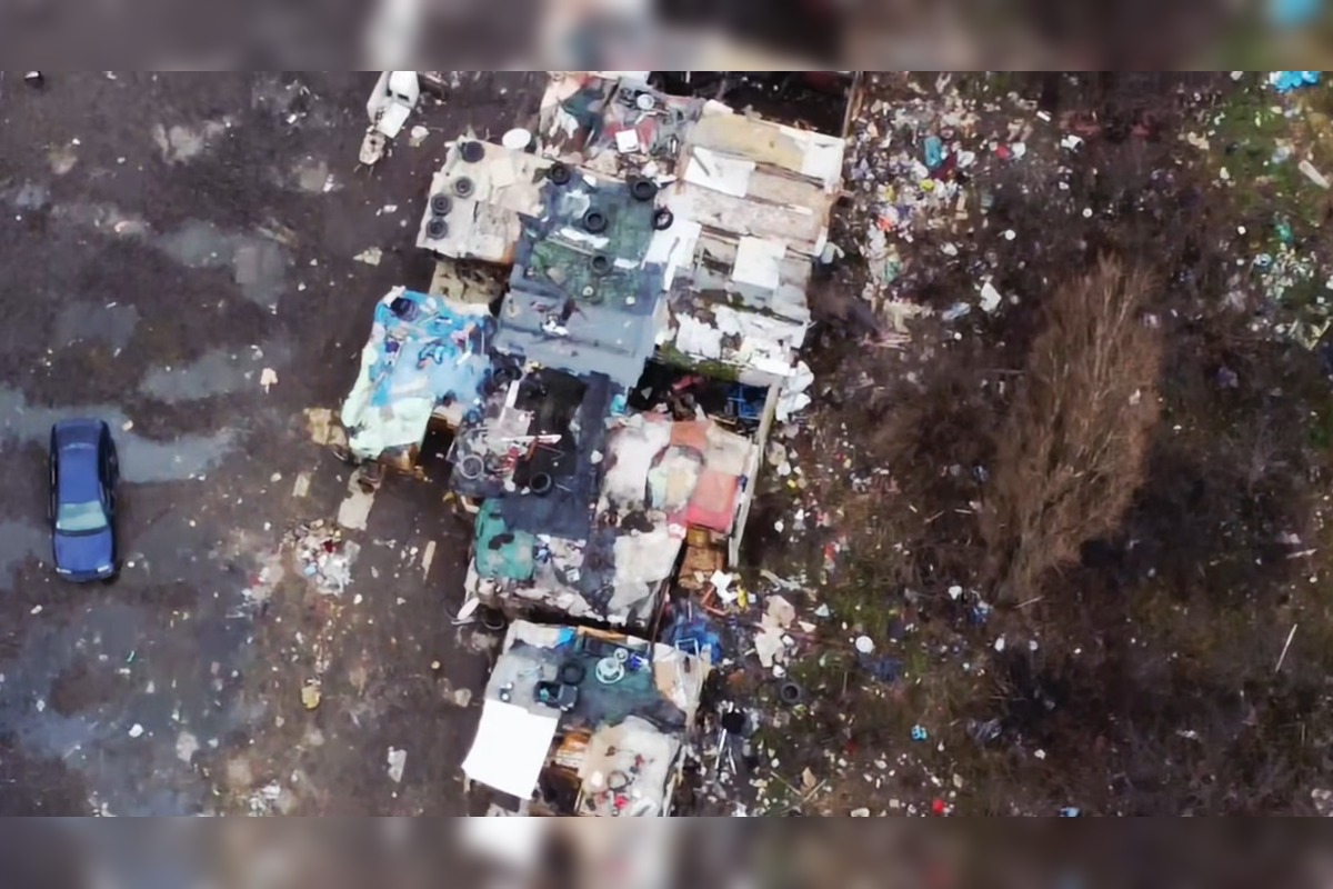 FOTO: Dronový pohľad na nelegálnu osadu na sídlisku Nad jazerom, foto 5