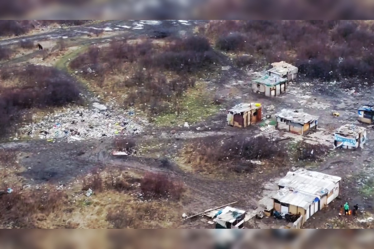 FOTO: Dronový pohľad na nelegálnu osadu na sídlisku Nad jazerom, foto 8