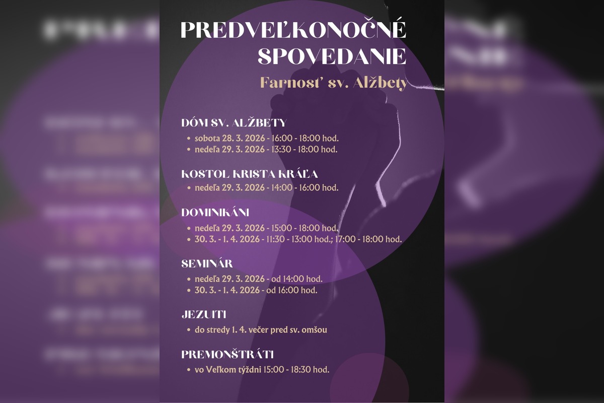 FOTO: Spoveď pred Veľkou nocou v Košiciach 2026, foto 1