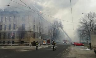 Požiar Daňového úradu v Košiciach