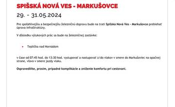 FOTO: Výluky vlakov v Košickom kraji (22. týždeň)