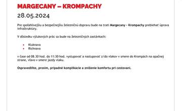 FOTO: Výluky vlakov v Košickom kraji (22. týždeň)