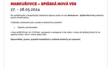 FOTO: Výluky vlakov v Košickom kraji (22. týždeň)