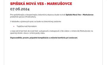 FOTO: Výluky vlakov v Košickom kraji (23. týždeň)